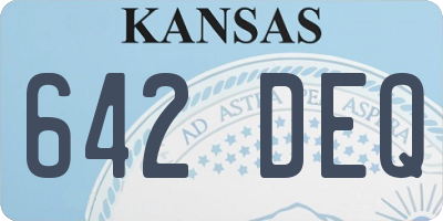 KS license plate 642DEQ