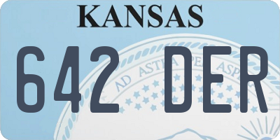 KS license plate 642DER