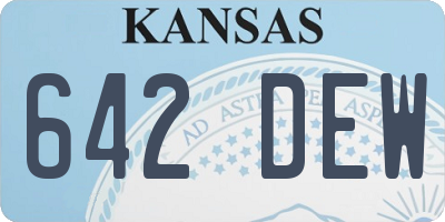 KS license plate 642DEW