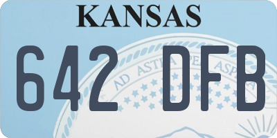 KS license plate 642DFB