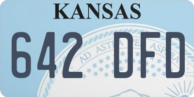 KS license plate 642DFD