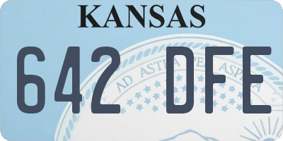 KS license plate 642DFE