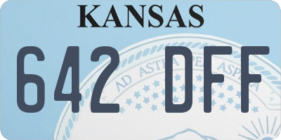 KS license plate 642DFF
