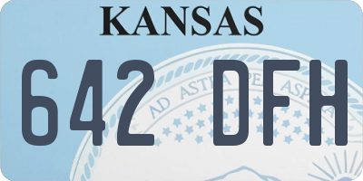 KS license plate 642DFH