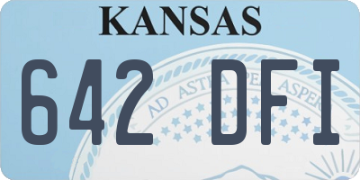 KS license plate 642DFI