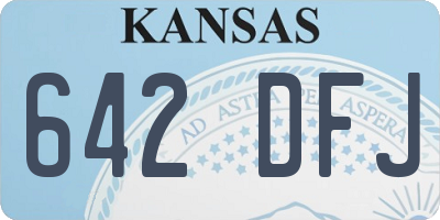 KS license plate 642DFJ
