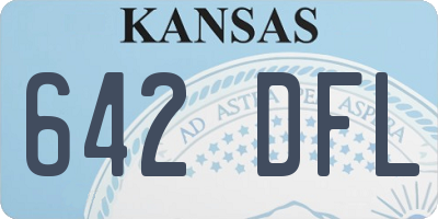KS license plate 642DFL