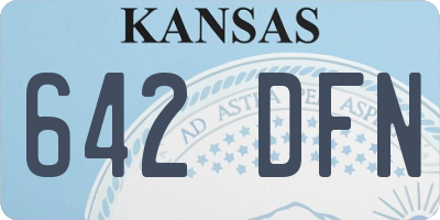 KS license plate 642DFN