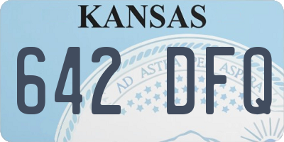 KS license plate 642DFQ