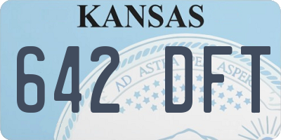 KS license plate 642DFT