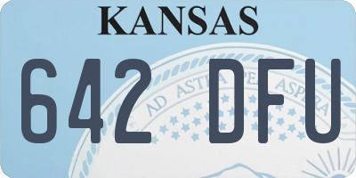 KS license plate 642DFU