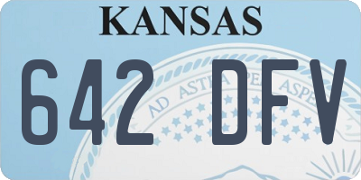 KS license plate 642DFV