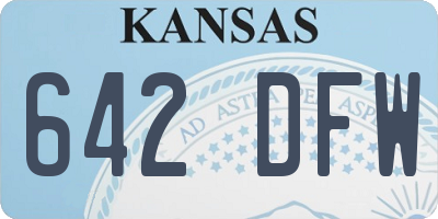 KS license plate 642DFW