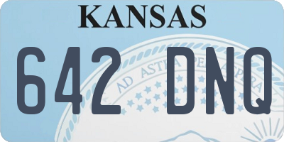 KS license plate 642DNQ