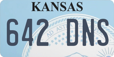 KS license plate 642DNS