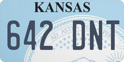 KS license plate 642DNT