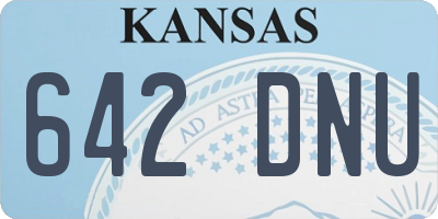 KS license plate 642DNU