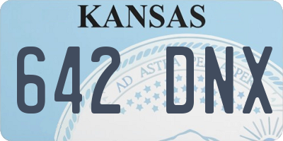 KS license plate 642DNX