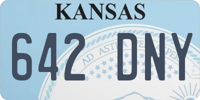 KS license plate 642DNY