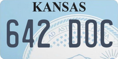 KS license plate 642DOC