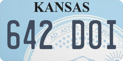KS license plate 642DOI