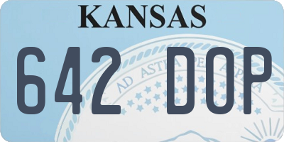 KS license plate 642DOP