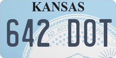 KS license plate 642DOT