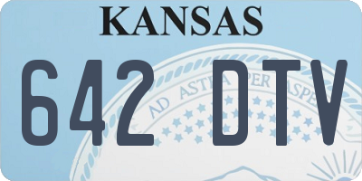 KS license plate 642DTV