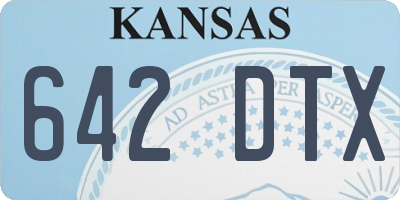 KS license plate 642DTX