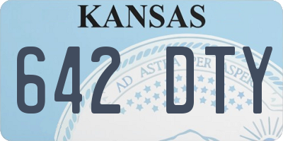 KS license plate 642DTY