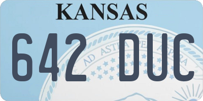 KS license plate 642DUC