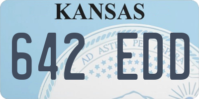 KS license plate 642EDD
