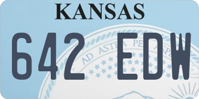KS license plate 642EDW