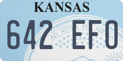 KS license plate 642EFO