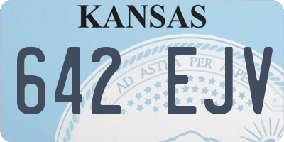 KS license plate 642EJV