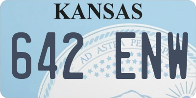 KS license plate 642ENW