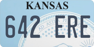 KS license plate 642ERE