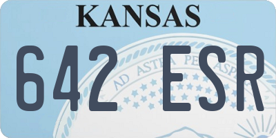 KS license plate 642ESR