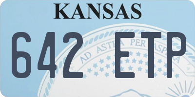 KS license plate 642ETP