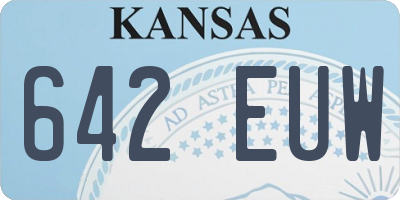 KS license plate 642EUW