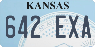 KS license plate 642EXA