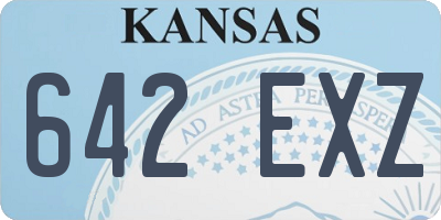 KS license plate 642EXZ
