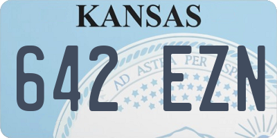 KS license plate 642EZN