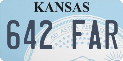 KS license plate 642FAR