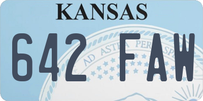 KS license plate 642FAW