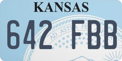 KS license plate 642FBB