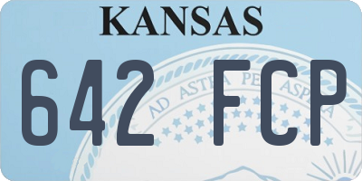 KS license plate 642FCP