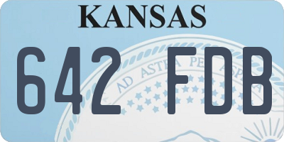 KS license plate 642FDB