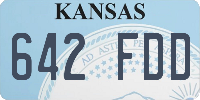KS license plate 642FDD