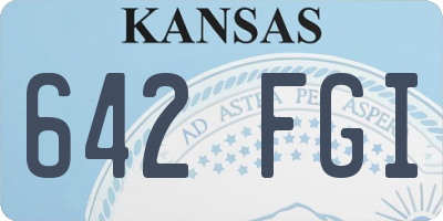 KS license plate 642FGI